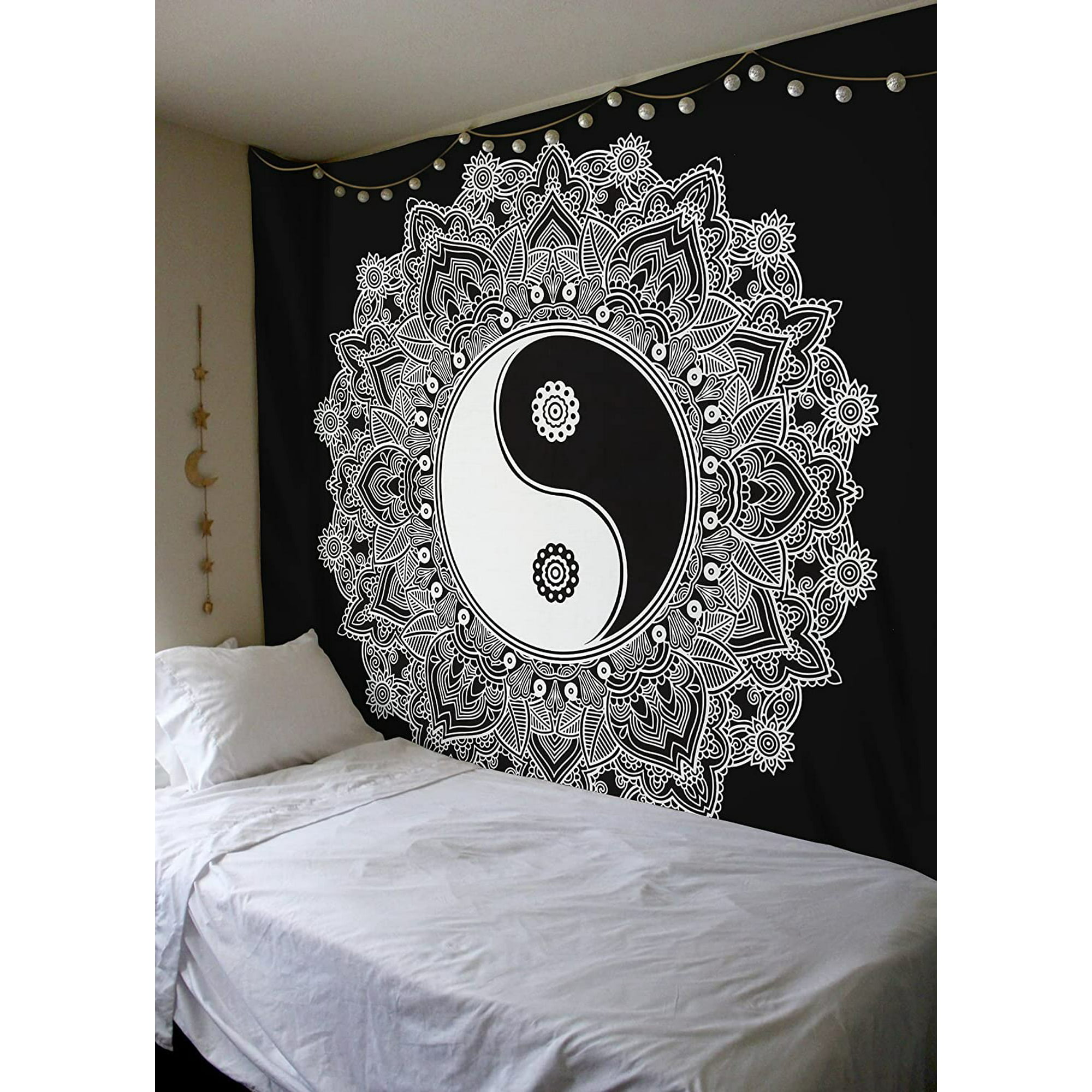 Tapestry Yoga Mat Wall Hanging Yin Yang Decor Indian Mandala Hippie Poster Throw